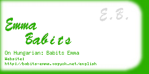 emma babits business card